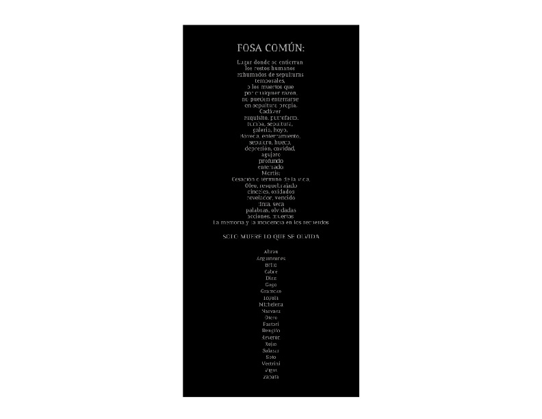 Fosa Común, 2015. (gráfica)